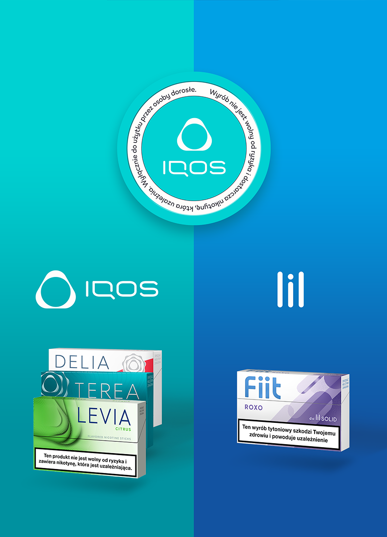 2 brandy obok siebie: IQOS oraz lil