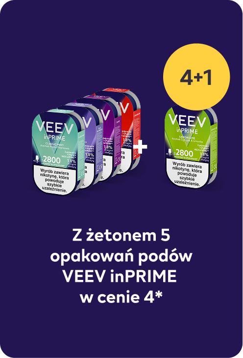 Z żetonem 5 opakowań VEEV in PRIME w cenie 4*