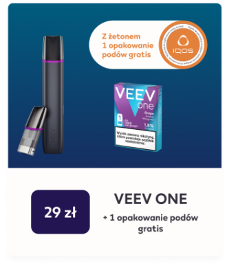 Twoja oferta z żetonem IQOS 29 zł VEEV ONE + 1 opakowanie podów gratis